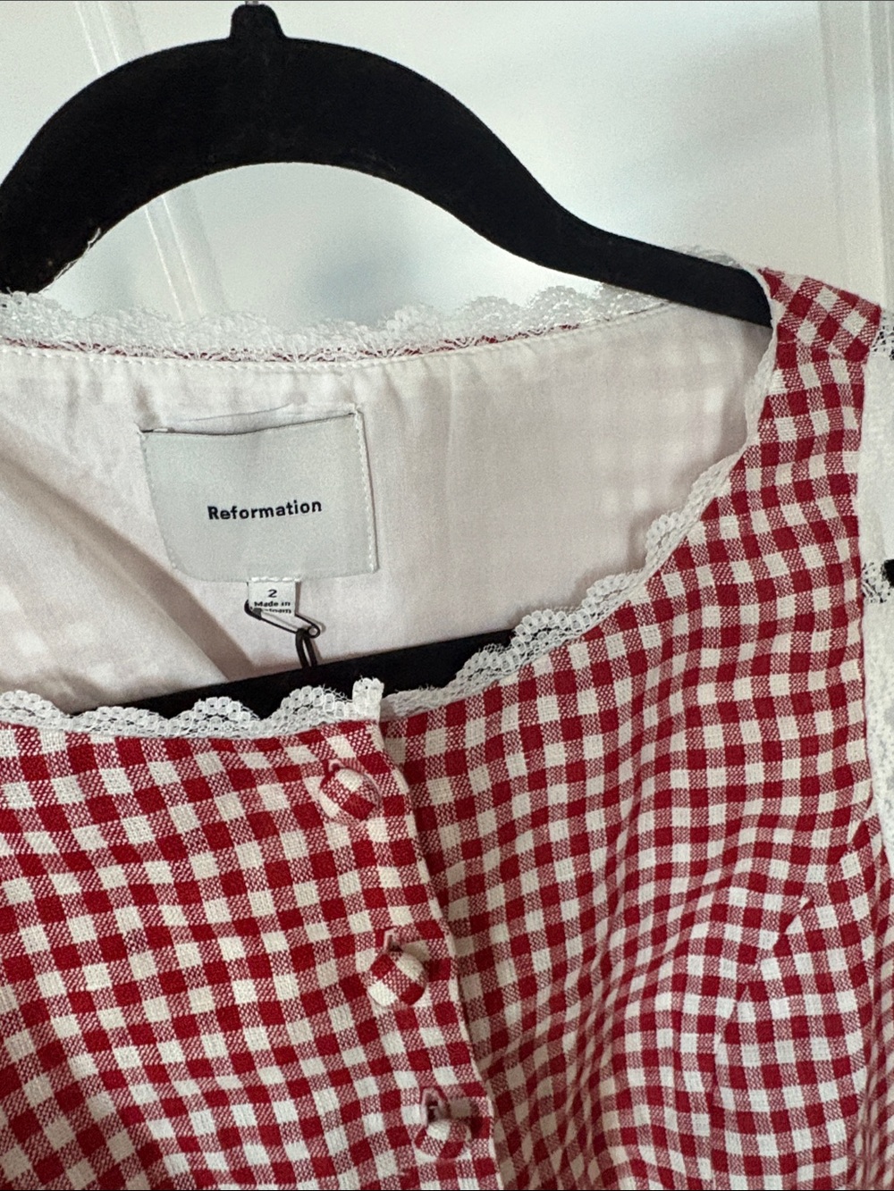 NWT Reformation Amela Linen Top Size 2 - Picture 4 of 6